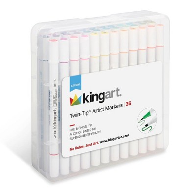 KINGART Twin-Tip Sketch Markers 36 Colors