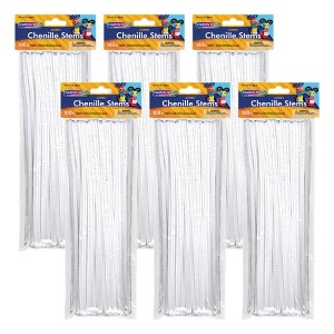 Creativity Street® Jumbo Stems, White, 12" x 6 mm, 100 Per Pack, 6 Packs - 1 of 4