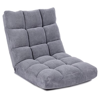 Tangkula Adjustable 14-Position Floor Chair ,Padded Gaming Chair Lazy Recliner