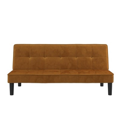 RealRooms Tyler Velvet Upholstered Futon Convertible Sofa Bed & Couch