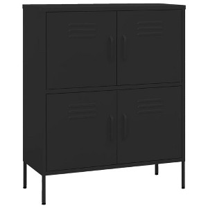 vidaXL Storage Cabinet Black 31.5"x13.8"x40" Steel - 1 of 4