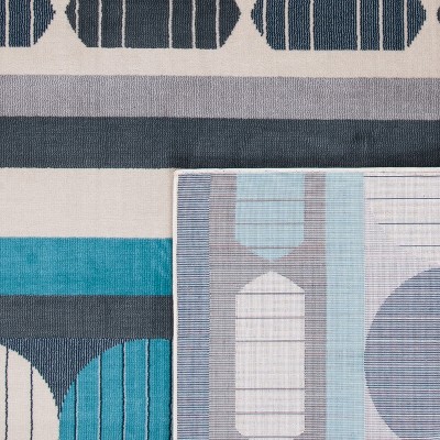 Art Deco Inspired 8' x 10' Gray Abstract Synthetic Area Rug