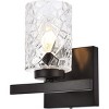 Elegant Lighting Cassie 1 light bath sconce in black with clear shade - 3 of 4