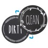 Unique Bargains Dual Side Round Dishwasher Clean Dirty Sign Magnet 2 Pcs - image 4 of 4