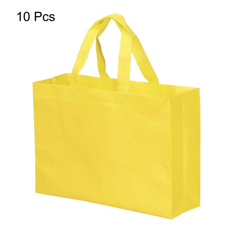Unique Bargains Reusable Horizontal Style Non-Woven Fabric Gift Grocery Tote Bag, 3 of 5