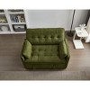 TiramisuBest 55" Velvet Foldable Sofa Bed with Adjustable Backrest and USB Port, 2-Seat Convertible Sleeper Couch with Pillows, Gray - 2 of 4