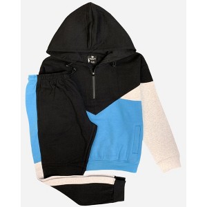Men’s 2-Piece Quarter Zip Resilience Fleece Hoodie Sweatsuit - 1 of 4