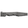 vidaXL 13 Piece Outdoor Lounge Set, Poly Rattan Patio Furniture with Cushion, Weather-Resistant and Sturdy, Modular Design, Gray - 3 of 4