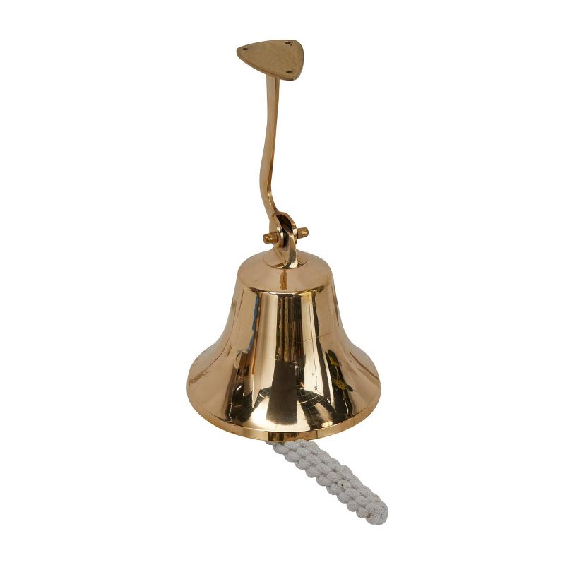Brass Decorative Bell with Rope Detail - Olivia & May, 2 of 7