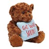 Blue Panda Get Well Soon Bear Plush Pillow, Get Well Soon Bear for Kids, Adults (Dark Brown, 14 In) - 4 of 4