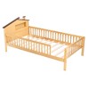 ELJGET Twin Size Kids Bed with Storage, Solid Wood House Headboard, Safety Guardrails, Sturdy Platform Bed Frame for Children’s Bedroom - 4 of 4