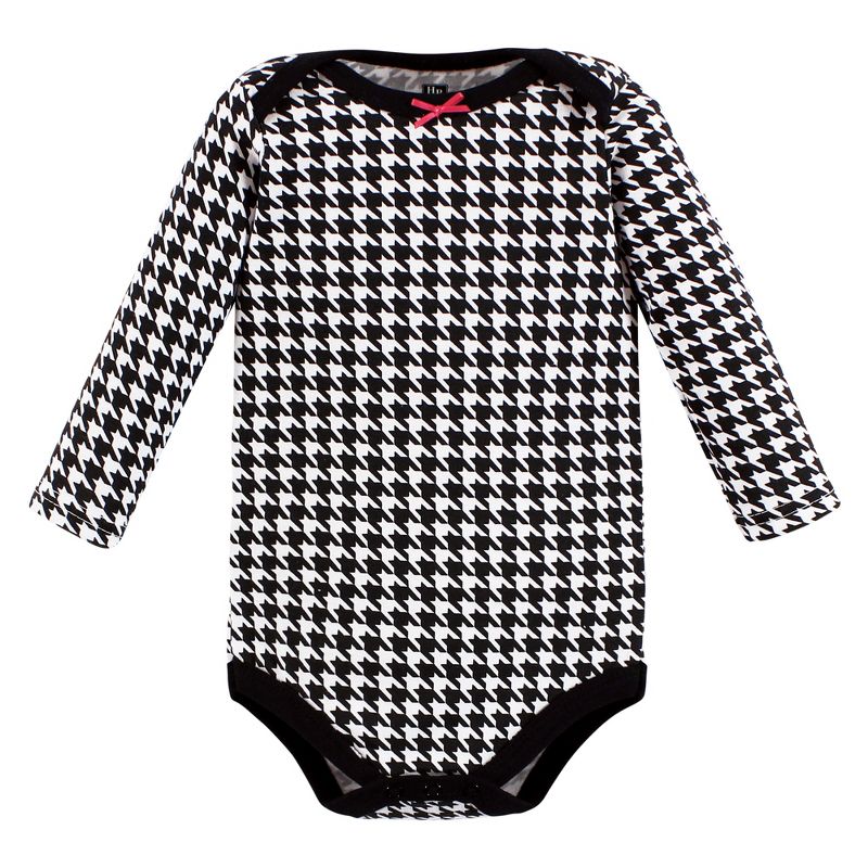 Hudson Baby Infant Girl Cotton Long-Sleeve Bodysuits, Girl Dogs 3-Pack, 4 of 6