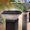 Home Zone Security® Outdoor Solar Post Cap Lights for 3.5-In. x 3.5-In. and 4-In. x 4-In. Posts, 2 Pack - 3 of 4