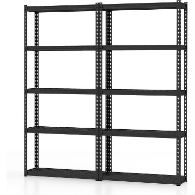 Tangkula 5-Tier Heavy Duty Storage Shelf Storage Utility Rack Shelf w/Anti-tipping Device