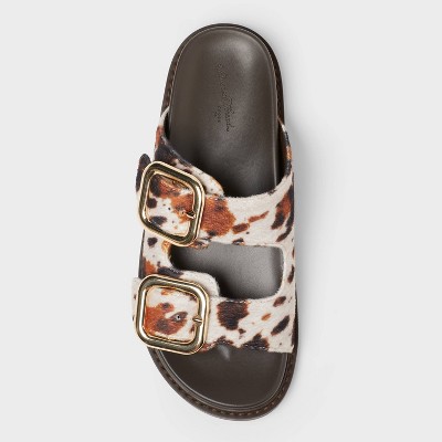 Women's Collin Sandals with Memory Foam Insole - Universal Thread Dark Brown - image 3