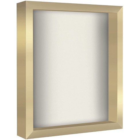 Americanflat 11x14 Shadow Box Frame In Gold With Soft Linen Back ...