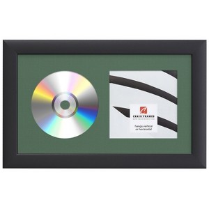 7x12 CD Picture Frame, Black - Official Collector Style CD1WB3, 1 Inch MDF with Glass, Wall Display for Signed CDs, Photos, Inserts, and Jackets - 1 of 3