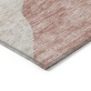 Blush Pink And Mauve Abstract Washable Indoor Outdoor Area Rug - 4 of 4