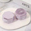 Unique Bargains Velvet Octagon Wedding Proposal Engagement 2 Slot Jewelry Storage Ring Box - 4 of 4