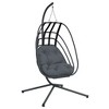 vidaXL Hanging Egg Chair with Stand Anthracite Steel - 2 of 4