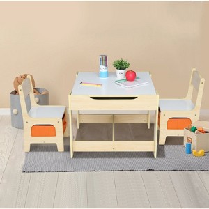 Karl Home 3 Piece Kids Play Or Activity Table and Chair Set - 1 of 4