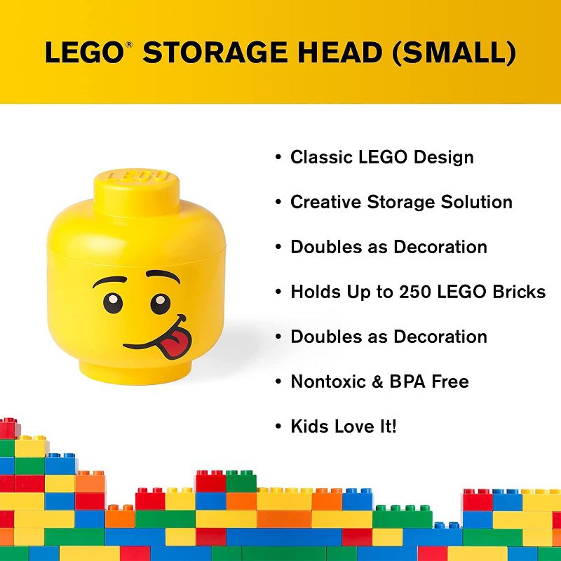 Room Copenhagen LEGO Small Plastic Storage Head | Silly, 3 of 4