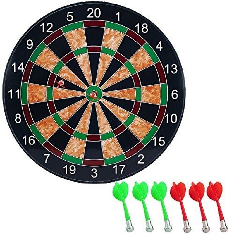Insten Small Magnetic Dart Board Game with 6 Darts, Toy Gifts for Children and Kids, 11.5 in, 2 of 6