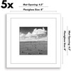 Americanflat 8x8 Picture Frame  - Set of 5 - Use as 5x5 Frame with Mat or 8x8 Frame Without Mat - Gallery Frames for Tabletop and Wall Display - White - 2 of 4