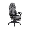 NicBex 360° Swivel Ergonomics Office Chair with Footrest,Head&Lumbar Pillow,Recliner Computer Chair with Adjustable Height,Luxury Boss Chair,Dark Gray - 3 of 4