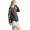 Women's Leopard Trimmed Top - umgee - 2 of 4
