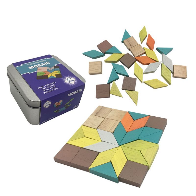 Zummy Mosaic Pattern Educational Toy Wooden Puzzle, 26 Pieces Blocks, 2 of 4