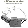 22" Rocker Swivel Recliner Chair - Thick 1.5X Sponge Cushion, Side Pocket & Cup Holder, Lazy Recliner for Living Room, Bedroom, Nursery - 3 of 4