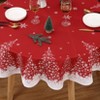 Christmas Tablecloth Winter Colors Tablecloth Xmas Holiday Home Decoration Red Pattern Christmas Theme Table Covers - 3 of 4