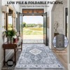 Area Rugs for Living Room - Machine Washable, Non-Slip, Stain Resistant, Soft Boho Vintage, Low Pile Thin Carpet - 4 of 4