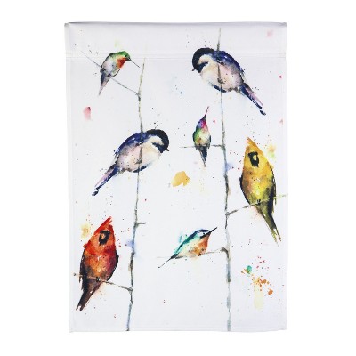 Birds on Branches Garden Satin Flag