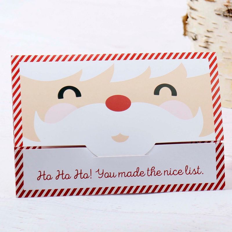 Big Dot of Happiness Jolly Santa Claus - Holiday and Christmas Money and Gift Card Holders - Set of 8, 6 of 8