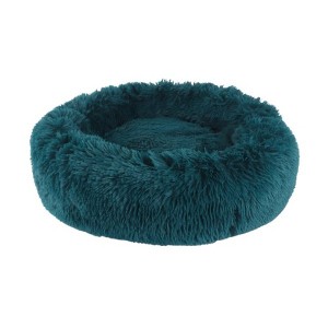 Bellura Pet - Round Soft Cushion Animal Bedding - Dark Green - 1 of 4
