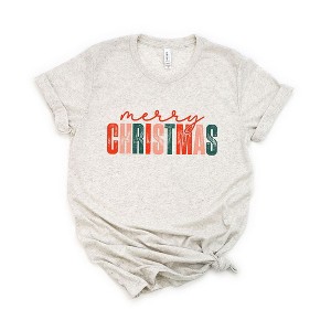 Simply Sage Market Distressed Merry Christmas Short Sleeve Graphic Tee - 1 of 4