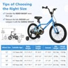 Costway 12"/14"/16"/18" Kids Training Bike with Removable Training Wheels Pneumatic Tires Navy/Black - 3 of 4