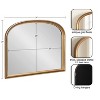 Kate & Laurel All Things Decor 34"X28" Hatherleigh Basket Arch Wall Mirror Gold - 2 of 4