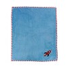 Bacati - Airspace Aqua Embroidered Blanket - 2 of 4