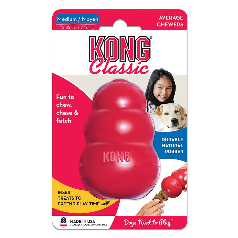 KONG Refillable Classic Chew Dog Toy - Red, 4 of 14
