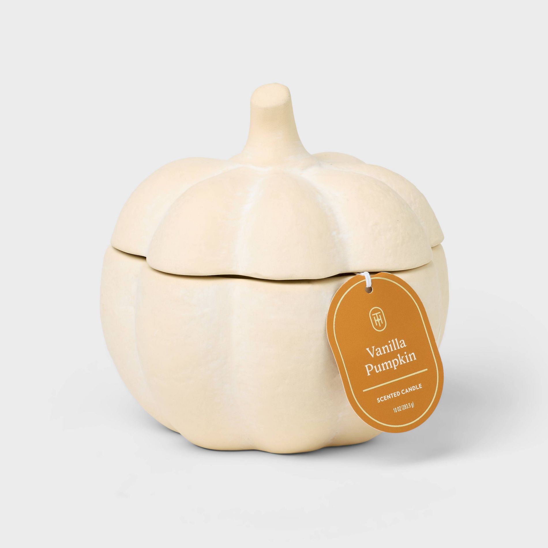 3 Wick Medium Rustic Ceramic Pumpkin Vanilla Pumpkin - Threshold™