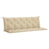vidaXL Garden Bench Cushion Set of 2 Beige Oxford Fabric (100% polyester) - 2 of 4