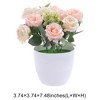 Unique Bargains Artificial Plants Rose Plastic 2.95"x2.95"x7.48" 1 Pc - 3 of 4