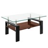 NicBex Rectangle Coffee Table with Tempered Glass Tabletop,39.2" Center Table for Livng Room - 4 of 4