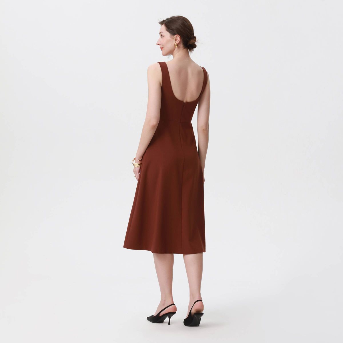 Women's Sleeveless Tailored Midi Dress - A New Day™ - thumbnail 6