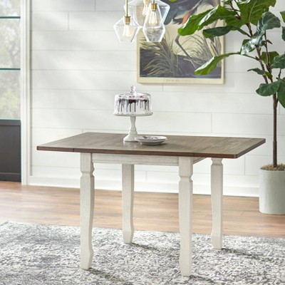 Maryland 5-Piece Walnut and White Extendable Dining Set