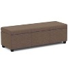 CAVINAS Faux Leather Storage Ottoman Bench,Upholstered Ottoman with Stitching Design for Living Room,Bedroom - 2 of 4