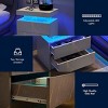 Streamdale Modern Nightstand with LED Lights and Drawers (Gray Gold) - 2 of 4